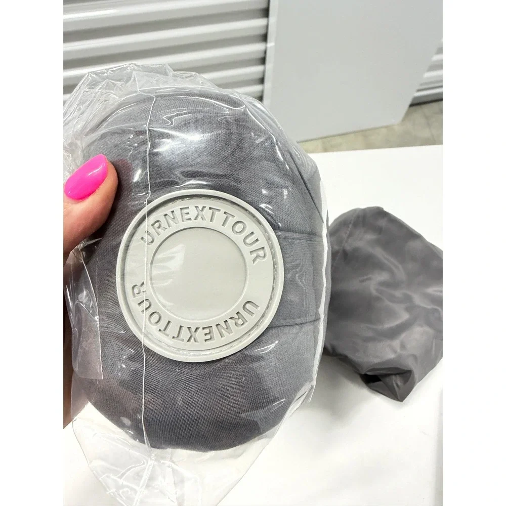 URNEXTTOUR Memory Foam Travel Pillow Grey Ergonomic Neck Support with Bag NEW